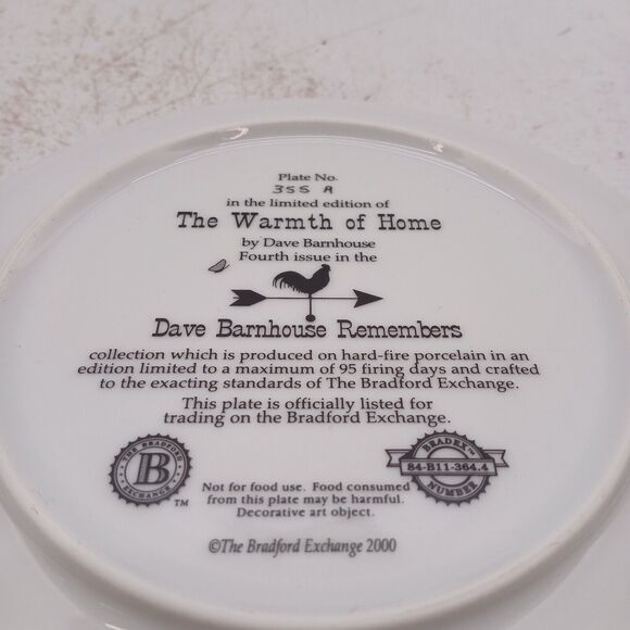 Lot of 2 Dave Barnhouse Remembers Plate Collection- Bradford Exchange w/ COA - Picture 8 of 14